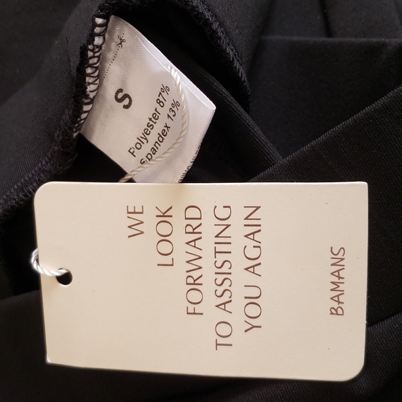 Bamans Skinny Leg Work Pull on Slim Yoga Dress Pants w/Tummy Control Size Small - Picture 5 of 5